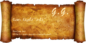 Gan Győző névjegykártya